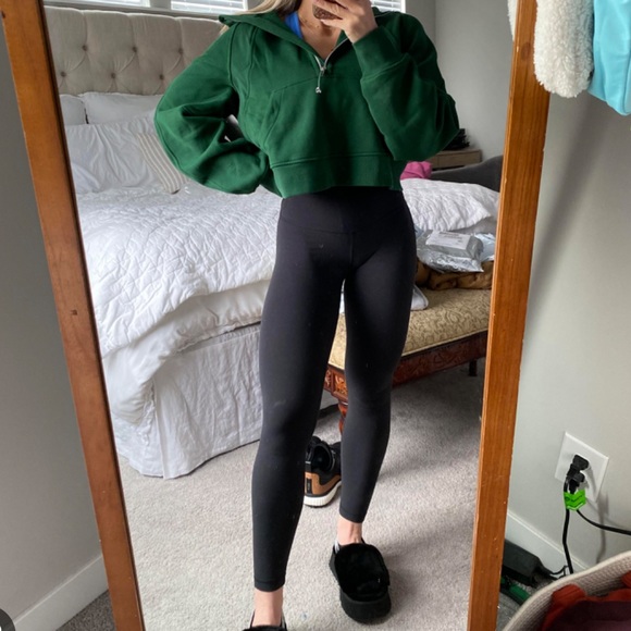 Lululemon EverGlade Green 1/2 Zip Scuba Hoodie - Picture 2 of 5